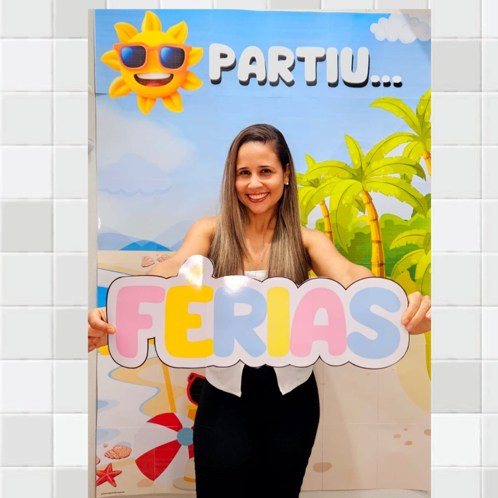 Tapete/Fundo Fotográfico "Partiu Férias"