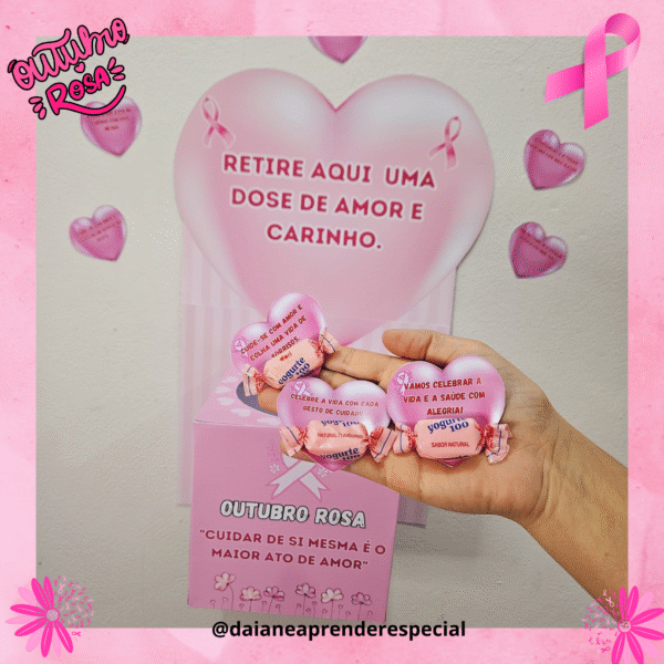 Caixa Motivacional Outubro Rosa