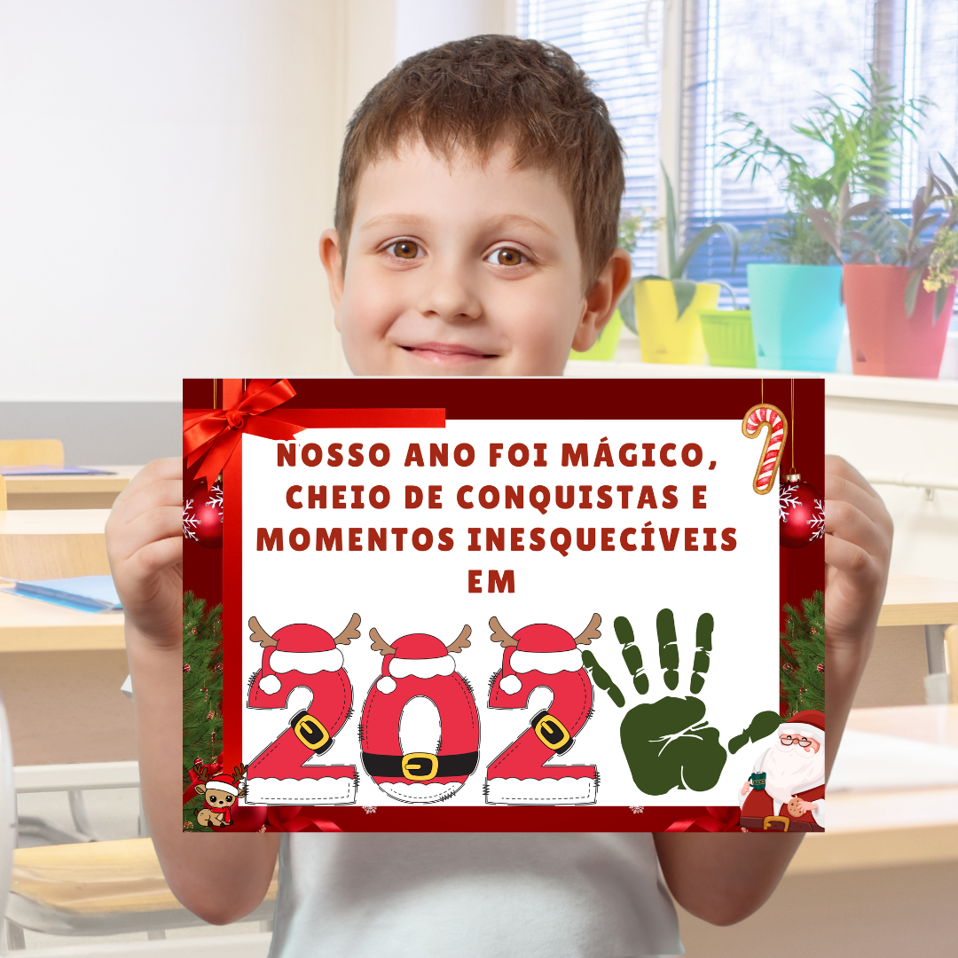 Plaquinha Carimbo das Mãos de Natal - Imagem 4