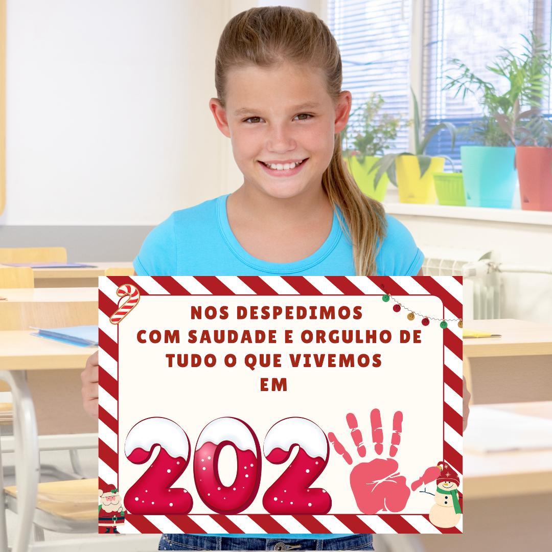 Plaquinha Carimbo das Mãos de Natal - Imagem 3