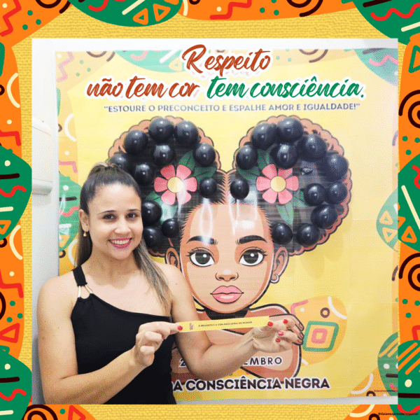 Painel Consciência Negra com Bexigas