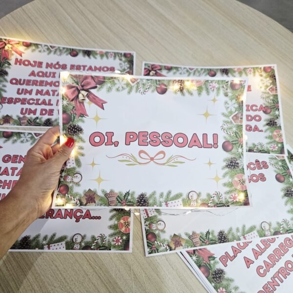 Plaquinhas Mensagem de Natal