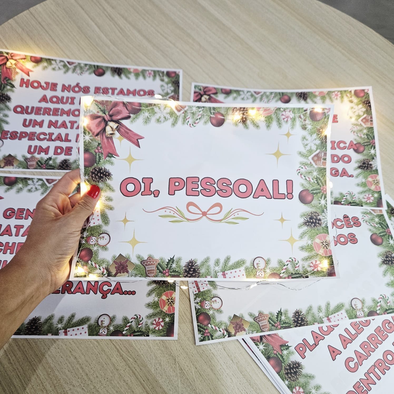 Plaquinhas Mensagem de Natal