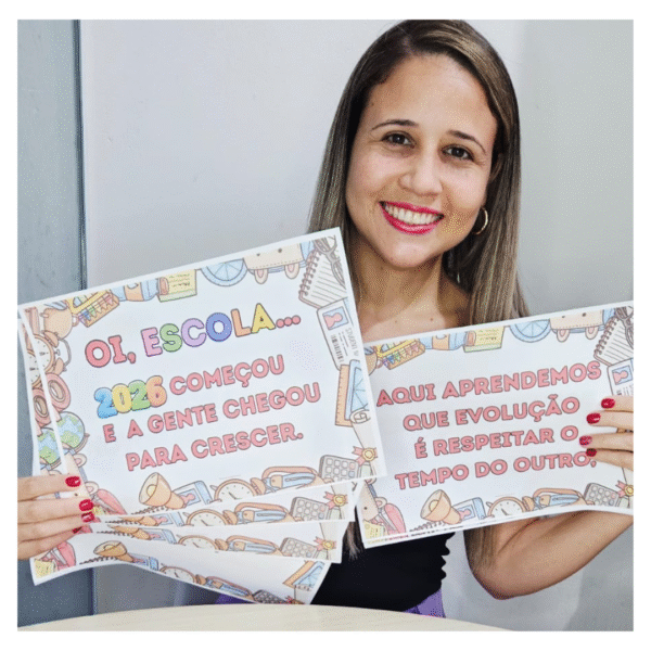 Plaquinhas Volta às aulas 2026