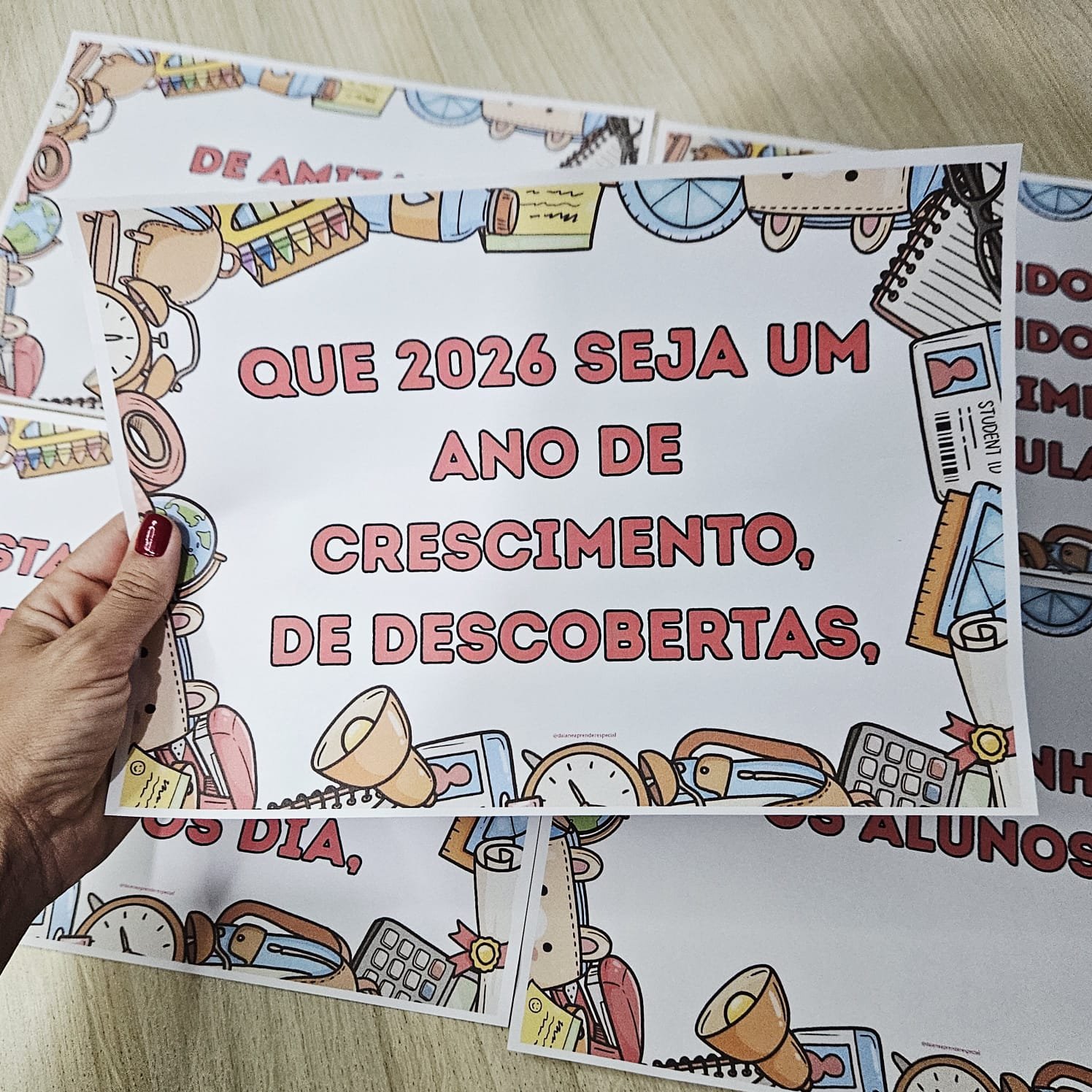 Plaquinhas Volta às aulas 2026 - Imagem 3