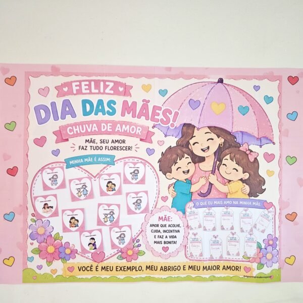 Painel Chuva de Amor Especial Dia das Mães