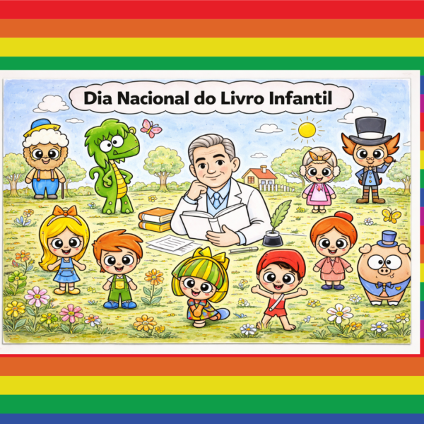Painel para Colorir Dia do livro Infantil