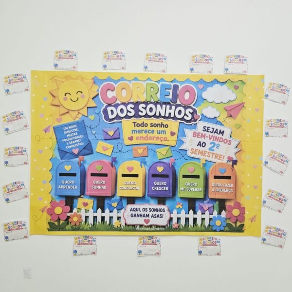 Painel Volta às aulas Correio dos Sonhos