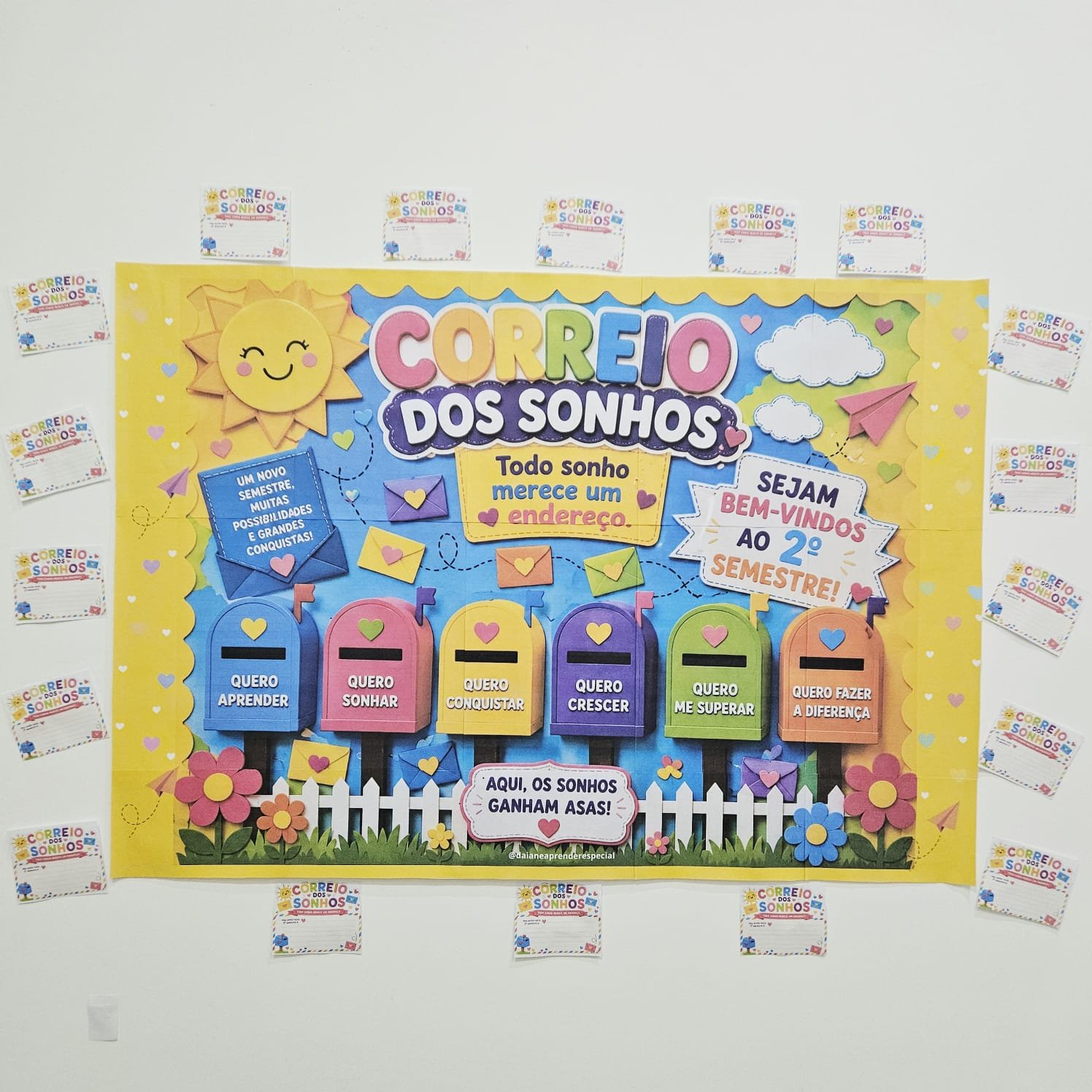 Painel Volta às aulas Correio dos Sonhos