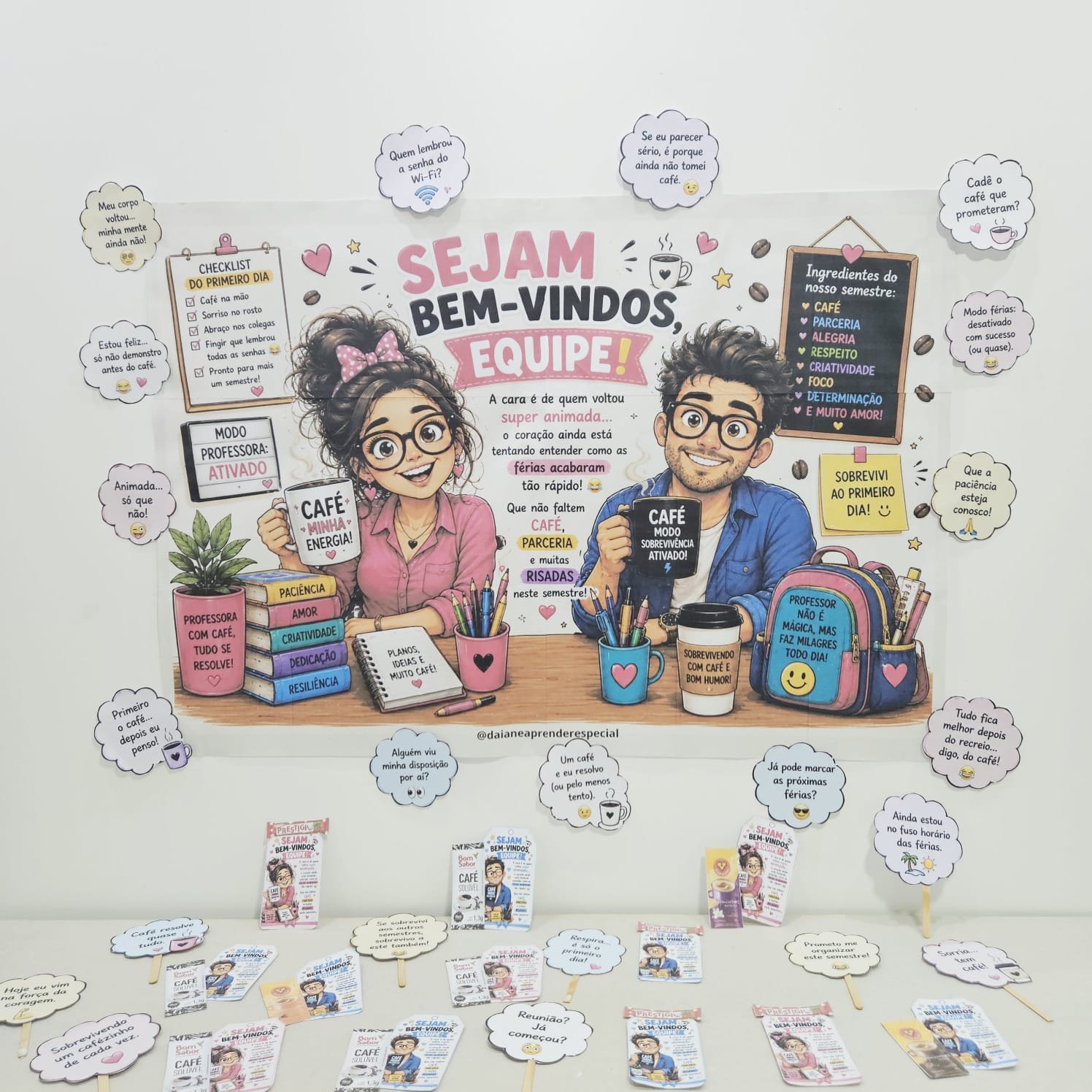 Painel Equipe Volta às Aulas com Bom Humor