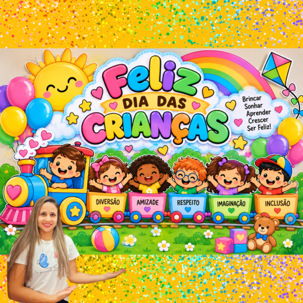 Painel TODOS A BORDO! FELIZ DIA DAS CRIANÇAS